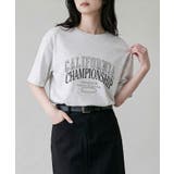 ライトグレー | カレッジロゴプリントTシャツ | aimoha