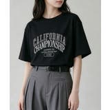 ブラック | カレッジロゴプリントTシャツ | aimoha