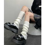 ホワイト | 【HOOK】for girls リブ編み無地レッグウォーマー | HOOK