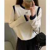 【Banico】カラーコンビネーション長袖トップス | aimoha  | 詳細画像7 