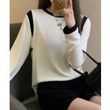 【Banico】カラーコンビネーション長袖トップス | aimoha  | 詳細画像8 