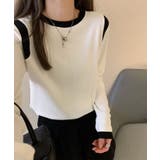 【Banico】カラーコンビネーション長袖トップス | aimoha  | 詳細画像9 