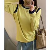 【Banico】カラーコンビネーション長袖トップス | aimoha  | 詳細画像4 