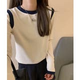 【Banico】カラーコンビネーション長袖トップス | aimoha  | 詳細画像6 