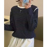 【Banico】ボーダーデザイン長袖カットソー | aimoha | 詳細画像9