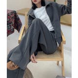 ハイネックダブルジップスウェットジャケット | aimoha  | 詳細画像3 