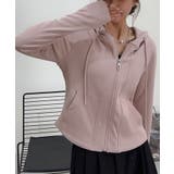 ピンク | 裏起毛フルジップショートパーカー【AW】 | aimoha 