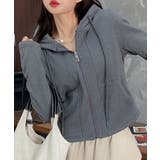 ダークグレー | 裏起毛フルジップショートパーカー【AW】 | aimoha 