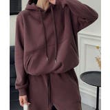 コーヒー | オーバーサイズ裏起毛スウェットパーカー【AW】 | aimoha 