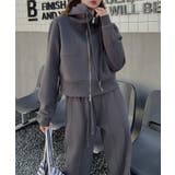 ダークグレー | カジュアルダブルジップパーカー | aimoha