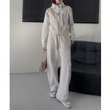 ベージュ | カジュアルダブルジップパーカー | aimoha