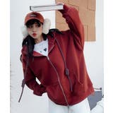 オーバーサイズ裏起毛ドロストフルジップパーカー【AW】 | aimoha  | 詳細画像3 