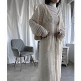 【Aimoha】透け編みロング丈カーディガン | aimoha | 詳細画像1