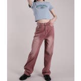 【HOOK】for girls ウォッシュデニムワイドパンツ | HOOK | 詳細画像1