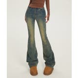 ライトブルー | 【HOOK】for girls Y2Kウォッシュフレアジーンズ | HOOK