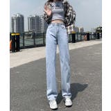 【BANICO】ダブルボタンストレートデニムパンツ | aimoha  | 詳細画像26 