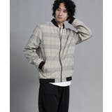 ベージュ | aimoha men Urban Grid Bomber ジャケット ブルゾン | aimoha men