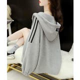 ワッフルオーバーサイズパーカー 韓国ファッション ワンピース | aimoha | 詳細画像3