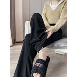 ブラック | リラックスワイドパンツ スウェットパンツ 韓国ファッション | aimoha