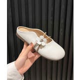【shoes 365】フラワーデザインストラップミュールシューズ | aimoha | 詳細画像2