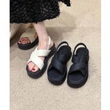 【shoes 365】厚底クロスストラップサンダル | aimoha  | 詳細画像3 