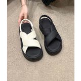 【shoes 365】厚底クロスストラップサンダル | aimoha  | 詳細画像5 