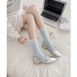 ブルー | [2025 MOSOX NEW COLLECTION]ダブルフリルソックス | aimoha 