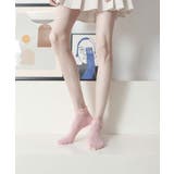 ピンク | 薄手フリルショートソックス | aimoha 