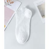 ホワイト | 薄手フリルショートソックス | aimoha 