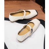 オフホワイト | 【shoes 365】スクエアトゥメリージェーンシューズ | aimoha
