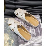 【shoes 365】クロスオープントゥミュール | aimoha  | 詳細画像2 