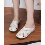 【shoes 365】クロスオープントゥミュール | aimoha  | 詳細画像3 