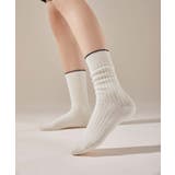 ホワイト | [2025 MOSOX NEW COLLECTION]コントラストソックス | aimoha 