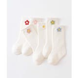 お花のキッズソックス6足セット | aimoha kids | 詳細画像1