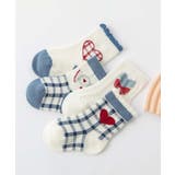 ブルーのキッズソックス4足セット | aimoha kids | 詳細画像12