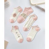 5足セット17柄【MOSOX】ガーリーデザインレーヨン混アンクルソックス  | aimoha  | 詳細画像8 