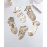 5足セット17柄【MOSOX】ガーリーデザインレーヨン混アンクルソックス  | aimoha  | 詳細画像18 