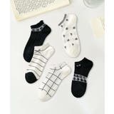 5足セット17柄【MOSOX】ガーリーデザインレーヨン混アンクルソックス  | aimoha  | 詳細画像3 