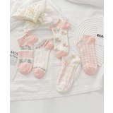 ピンク2 | 5足セット17柄【MOSOX】ガーリーデザインレーヨン混アンクルソックス  | aimoha 