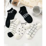 ブラック1 | 5足セット17柄【MOSOX】ガーリーデザインレーヨン混アンクルソックス  | aimoha 