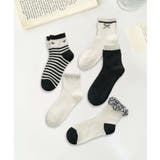 5足セット【MOSOX】ガーリー刺繍デザインコットン混ソックス  | aimoha  | 詳細画像11 