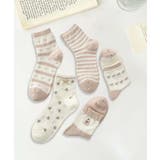 5足セット【MOSOX】ガーリー刺繍デザインコットン混ソックス  | aimoha  | 詳細画像3 