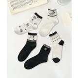 5足セット12タイプ【MOSOX】ガーリーデザインレーヨン混ソックス  | aimoha  | 詳細画像15 
