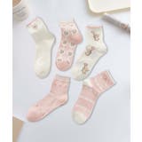5足セット12タイプ【MOSOX】ガーリーデザインレーヨン混ソックス  | aimoha  | 詳細画像19 