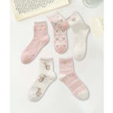 5足セット12タイプ【MOSOX】ガーリーデザインレーヨン混ソックス  | aimoha  | 詳細画像21 
