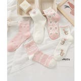 ピンク2 | 5足セット12タイプ【MOSOX】ガーリーデザインレーヨン混ソックス  | aimoha 