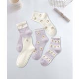 5足セット12タイプ【MOSOX】ガーリーデザインレーヨン混ソックス  | aimoha  | 詳細画像23 