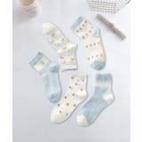 5足セット12タイプ【MOSOX】ガーリーデザインレーヨン混ソックス  | aimoha  | 詳細画像25 