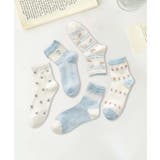 5足セット12タイプ【MOSOX】ガーリーデザインレーヨン混ソックス  | aimoha  | 詳細画像26 