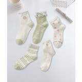 5足セット12タイプ【MOSOX】ガーリーデザインレーヨン混ソックス  | aimoha  | 詳細画像28 